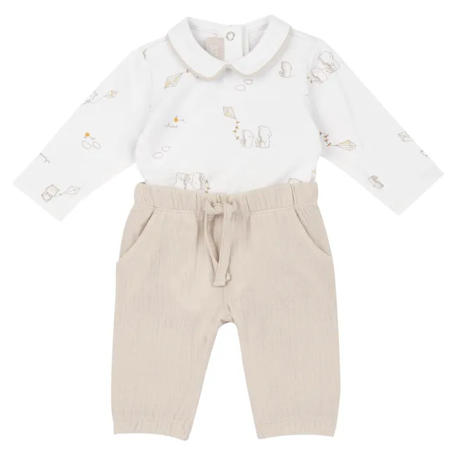 chicco-set-body-und-hose-m-dchen-3-monate-kleidung image 1