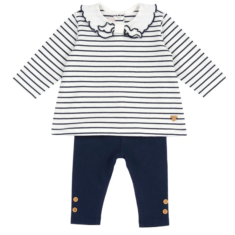 chicco-baby-set-m-dchen-t-shirt-hose-blau-3-monate image 1
