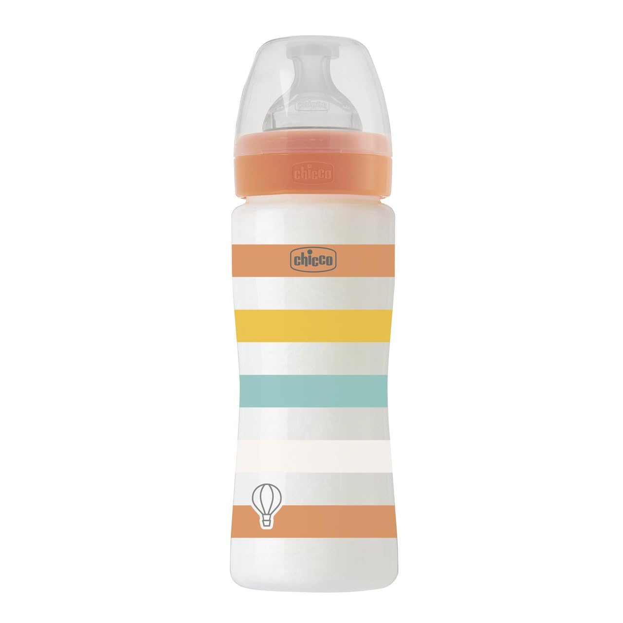 chicco-well-being-babyflasche-330-ml-orange-schneller-fluss image 1