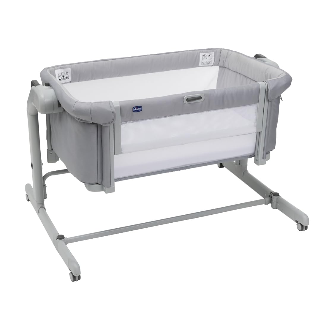 chicco-next2me-magic-evo-beistellbett-hellgrau-mit-matratze image 1
