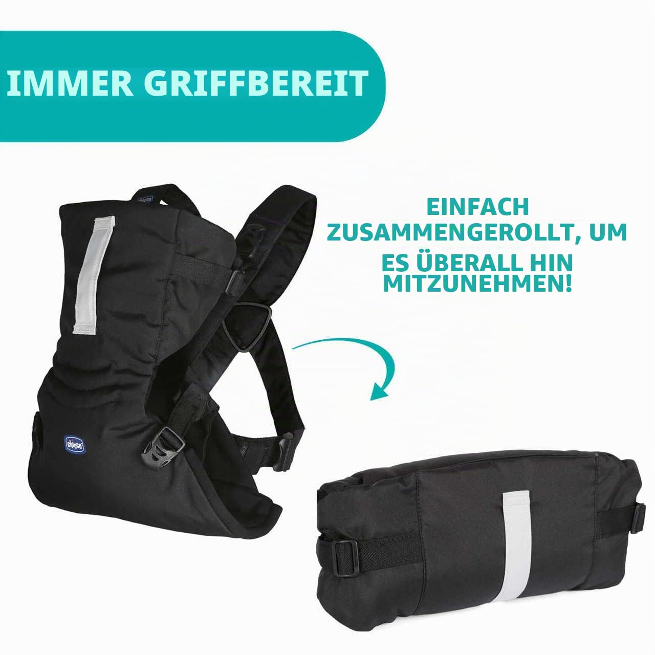 chicco-easyfit-babytrage-moon-grey-bis-9-kg-ergonomisch-2 image 7