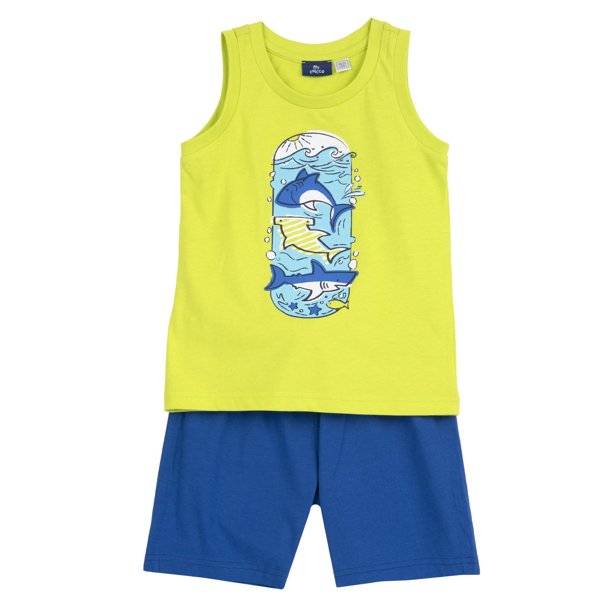 chicco-jungen-set-unterhemd-und-shorts-3-jahre-gelb-blau image 1