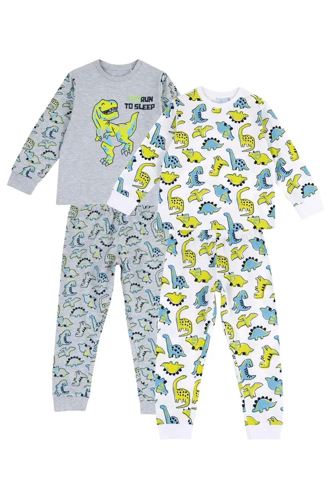 chicco-kinderpyjama-2-teilig-grau-12-monate-baumwolle image 1