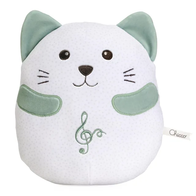 chicco-schnurrende-katze-gr-n-pl-schtier-ab-0-monate image 1