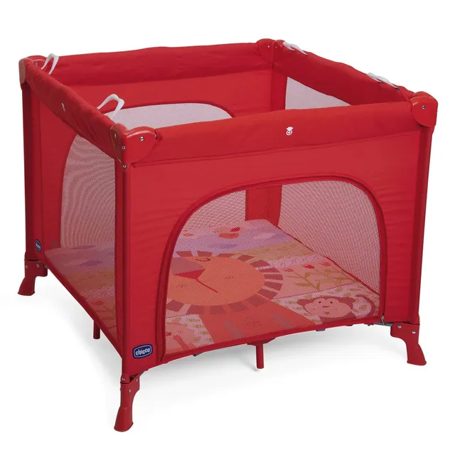 chicco-open-laufstall-rot-faltbar-mit-matte-reisebett image 1