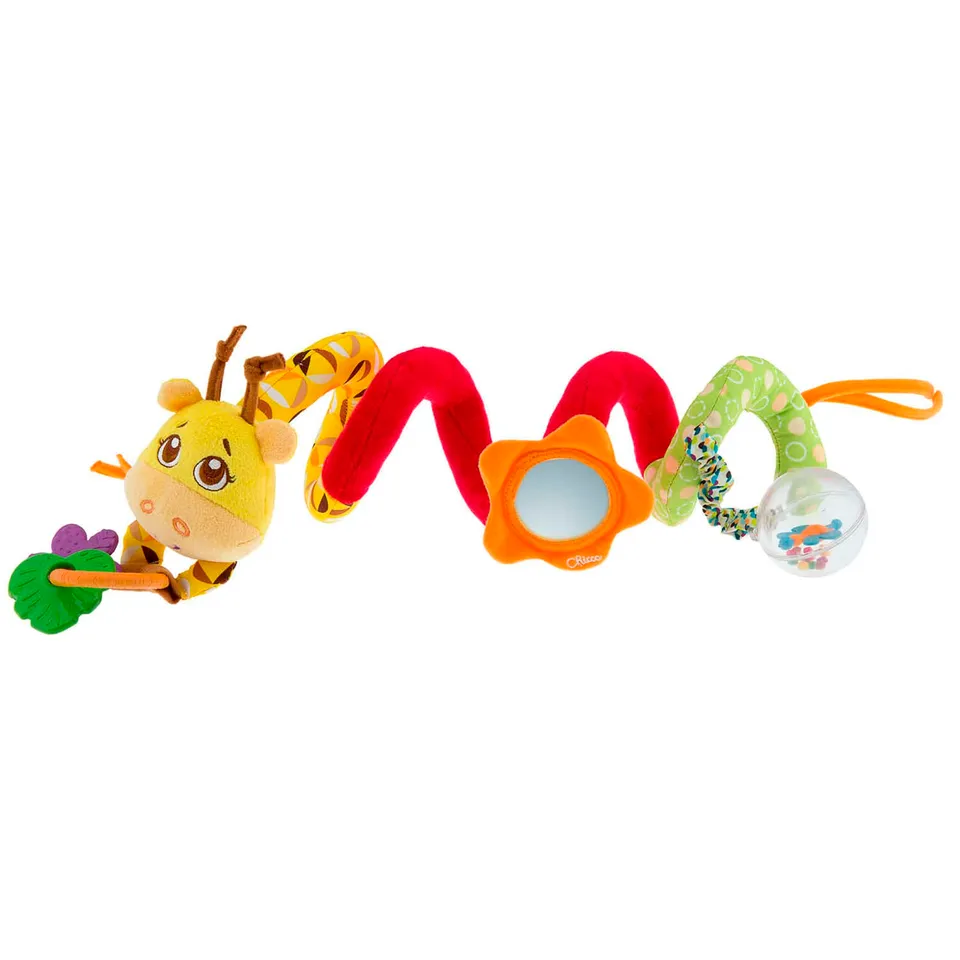 chicco-mrs-giraffe-kinderwagenkette-giraffe-mit-rassel-und-spiegel image 1