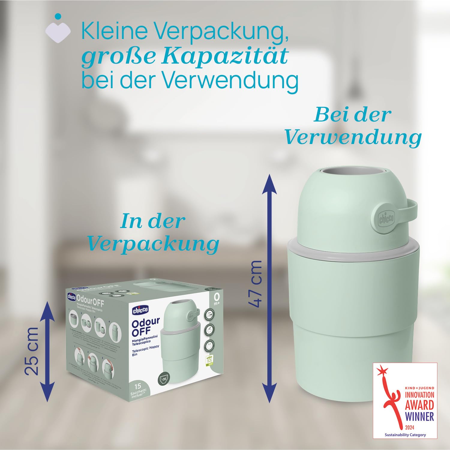 chicco-teleskop-windeleimer-l-35-windeln-gr-n-anti-geruch image 3