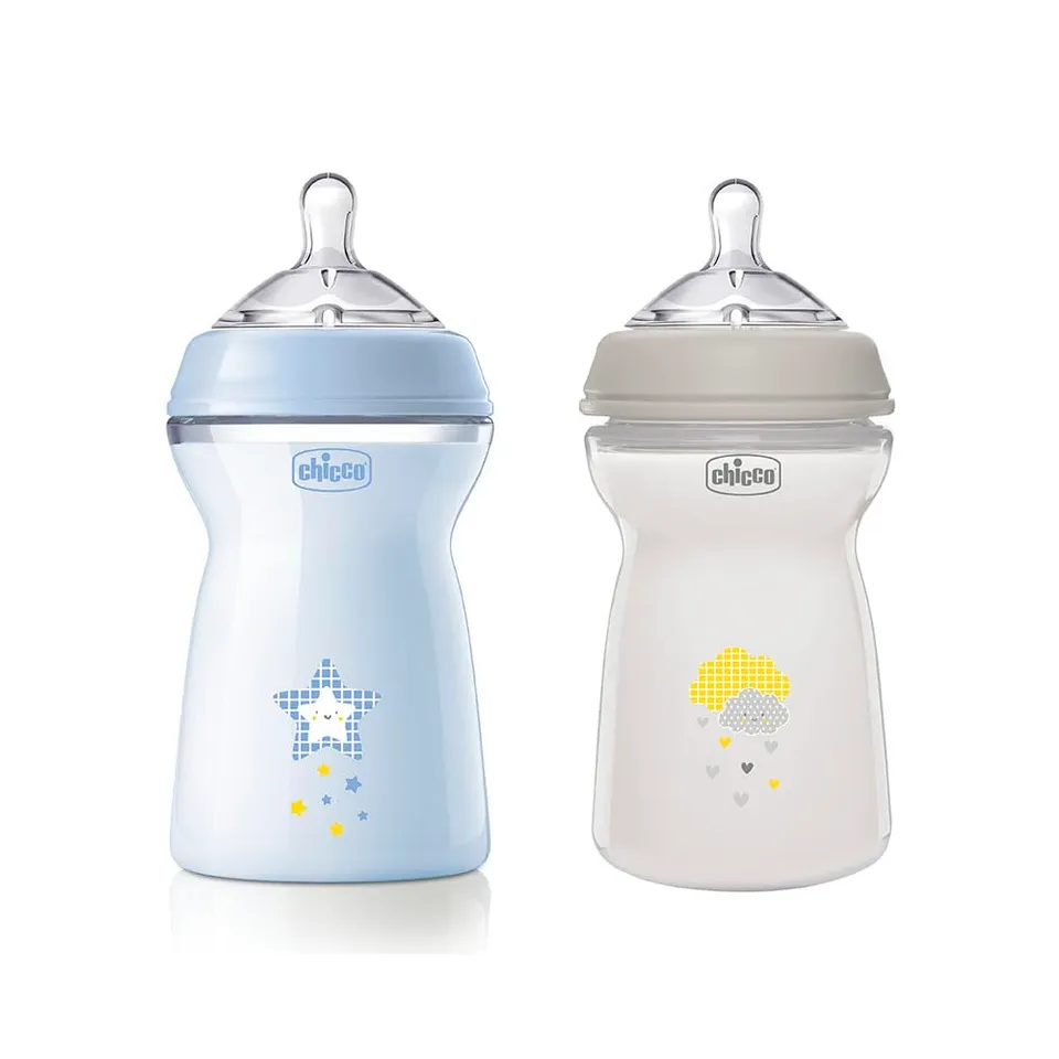chicco-natural-feeling-babyflasche-330-ml-2-st-ck-hellblau-grau image 1