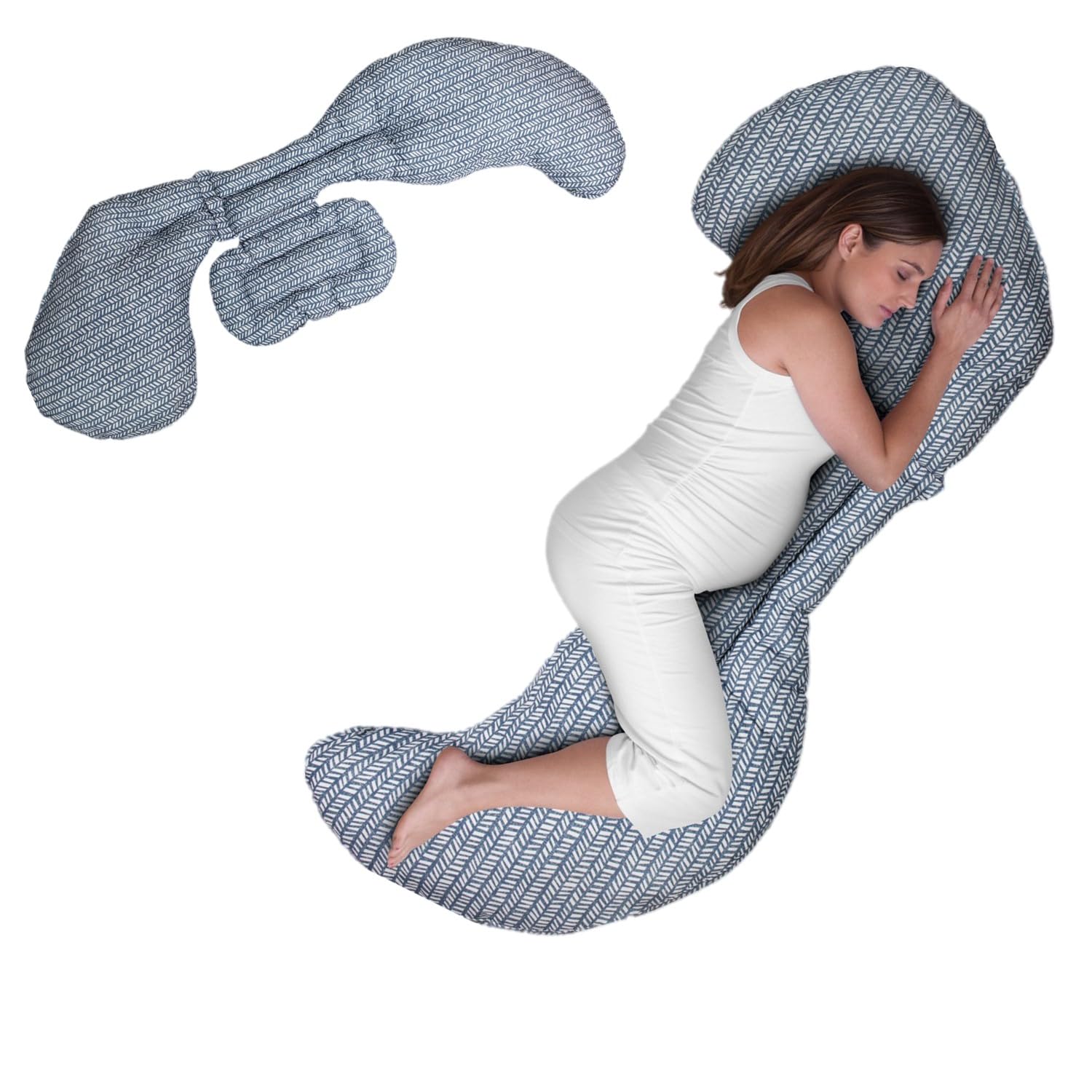 chicco-boppy-kissen-schwangerschaft-blau-modular-3-teilig image 1