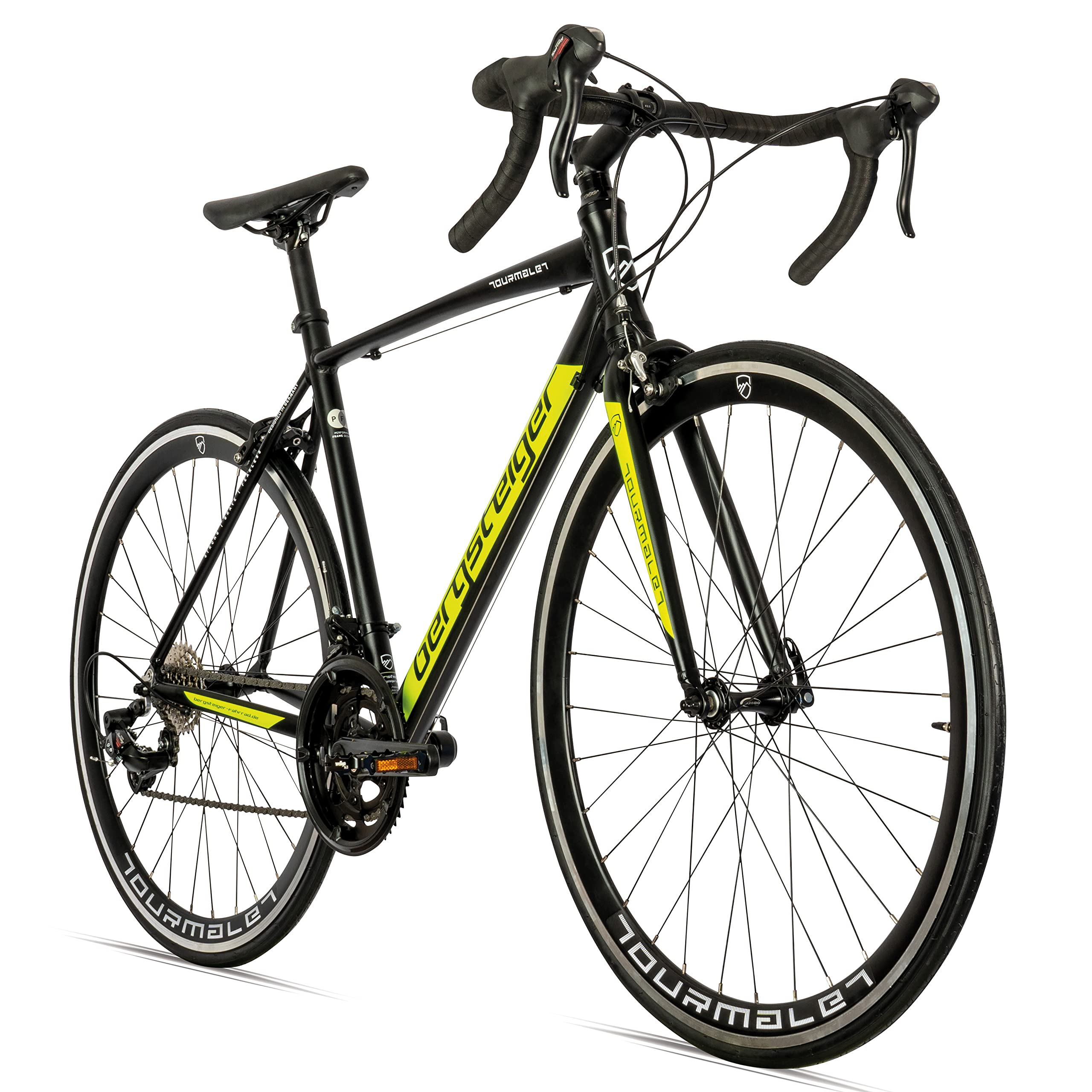 bergsteiger-tourmalet-28-zoll-rennrad-schwarz-gr-n-14-gang-alu image 1