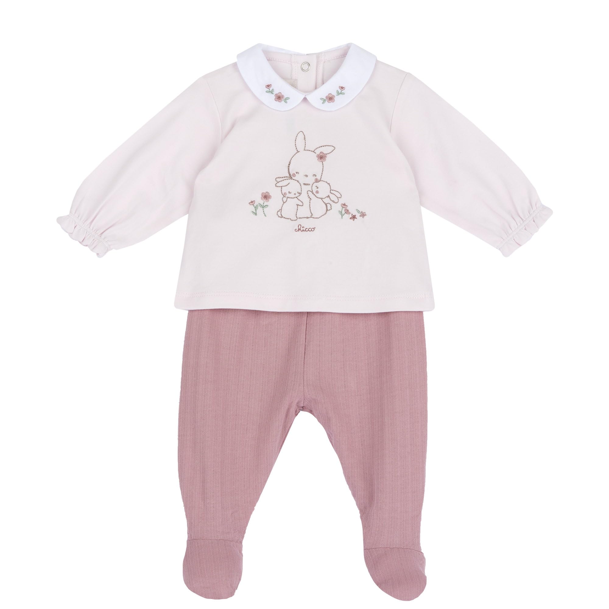 chicco-baby-set-t-shirt-leggings-6-monate-baumwolle-wei image 1