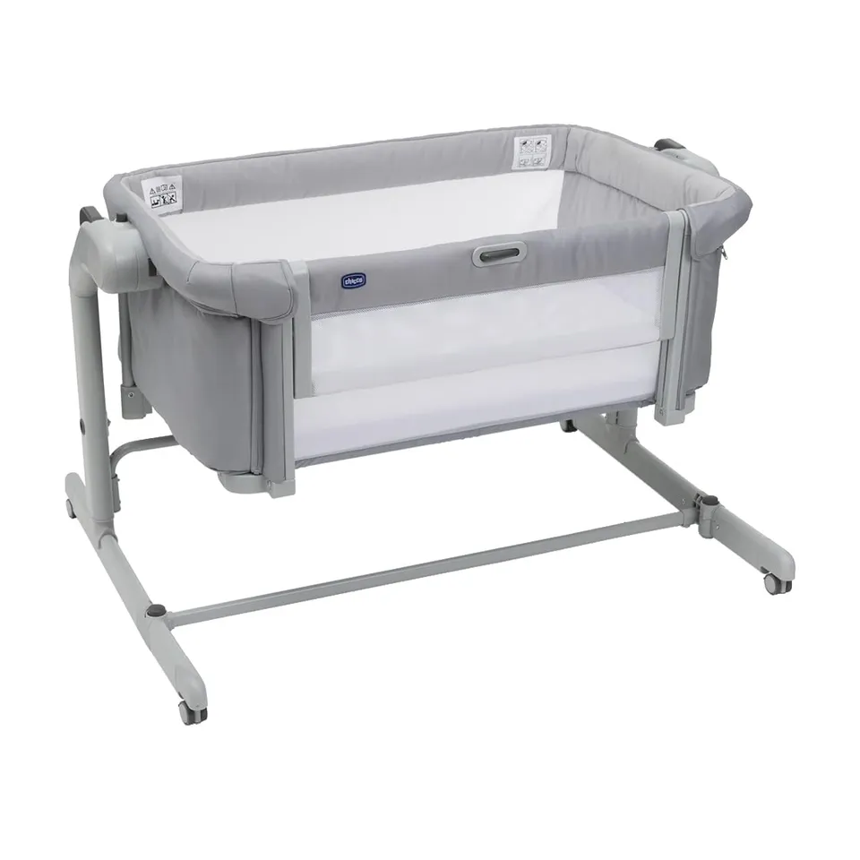 chicco-next2me-magic-evo-beistellbett-hellgrau-mit-matratze image 1