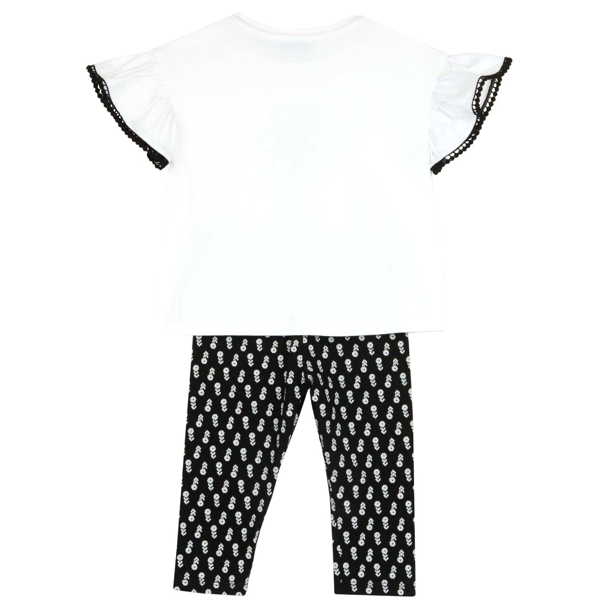 chicco-set-m-dchen-t-shirt-leggings-4-jahre-grau-bedruckt image 2