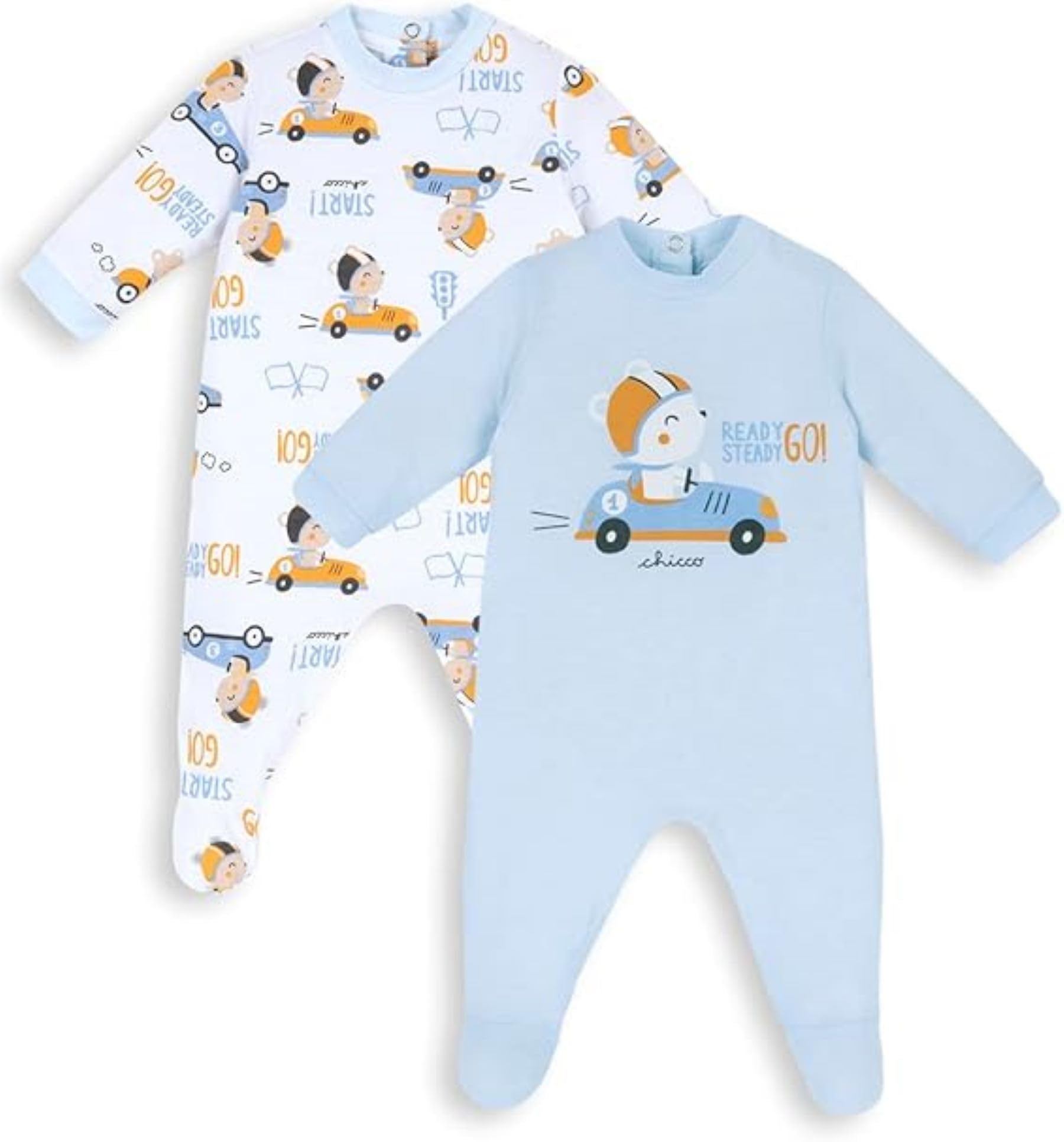 chicco-strampler-set-baumwolle-neugeborene-azurblau-0-3-m image 8