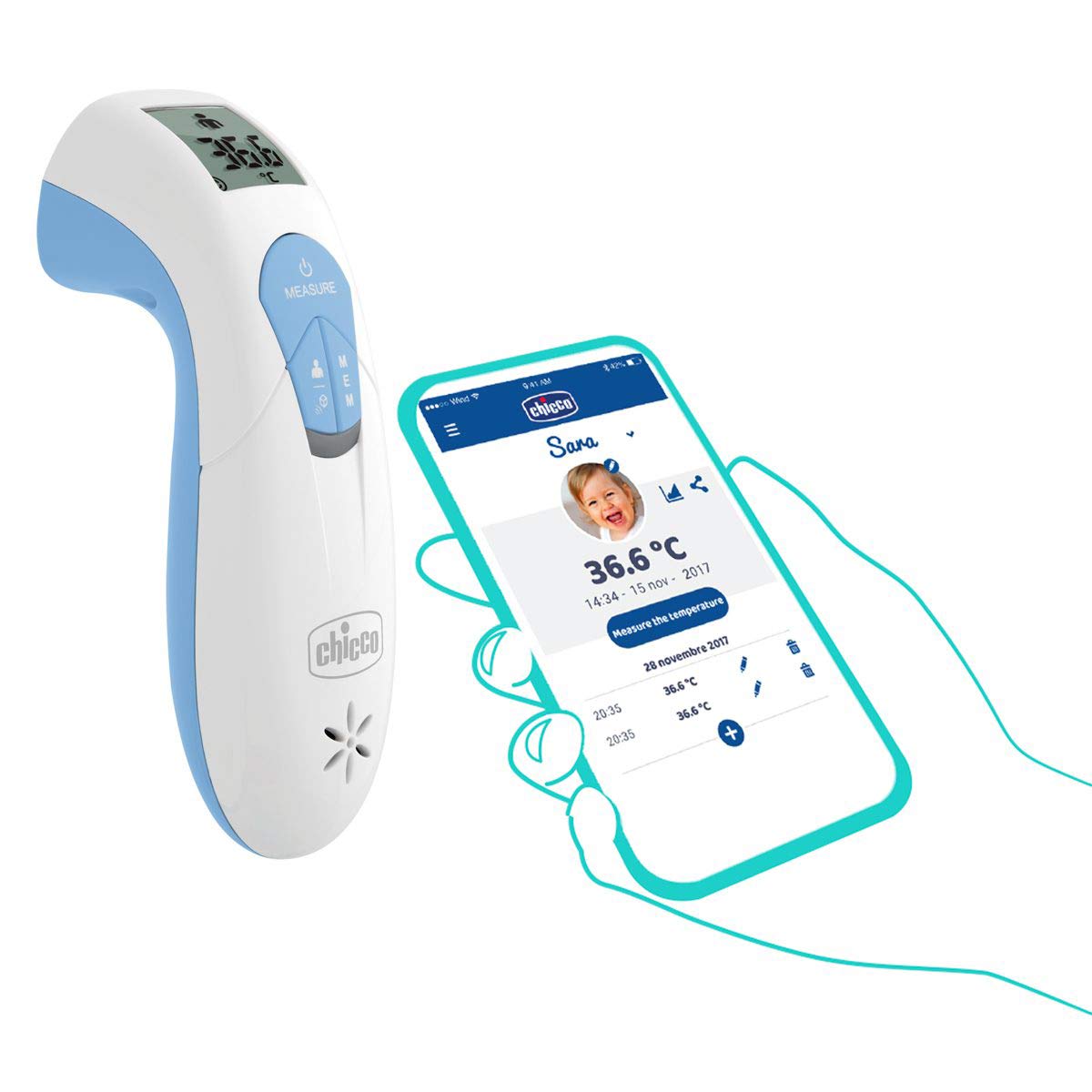 chicco-thermo-family-infrarot-thermometer-stirn-fieber image 5