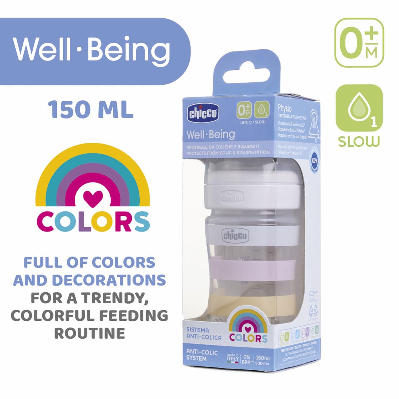 chicco-well-being-babyflasche-150-ml-langsamer-fluss-anti-kolik image 5