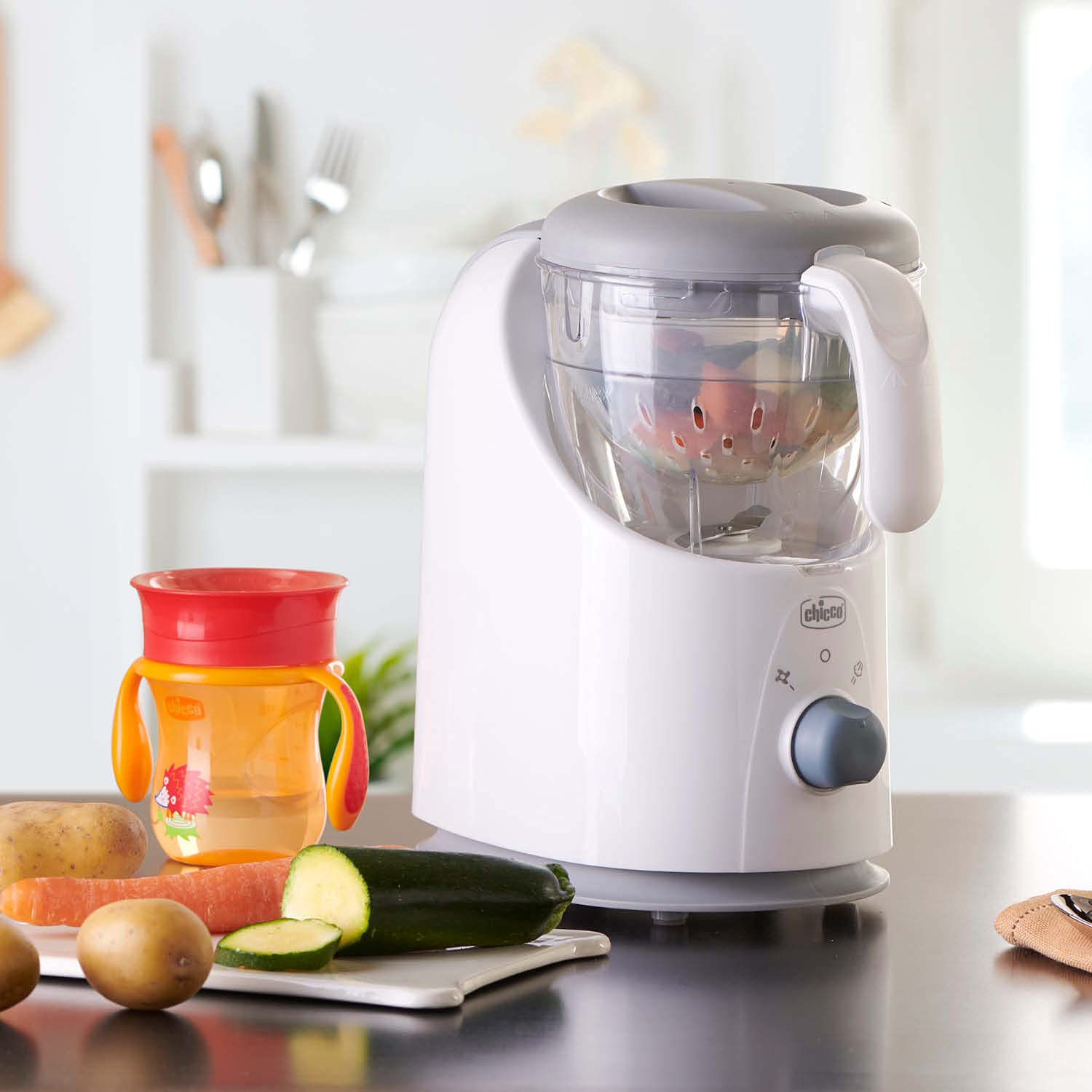 chicco-easy-meal-babynahrungszubereiter-dampfgarer-mixer image 7