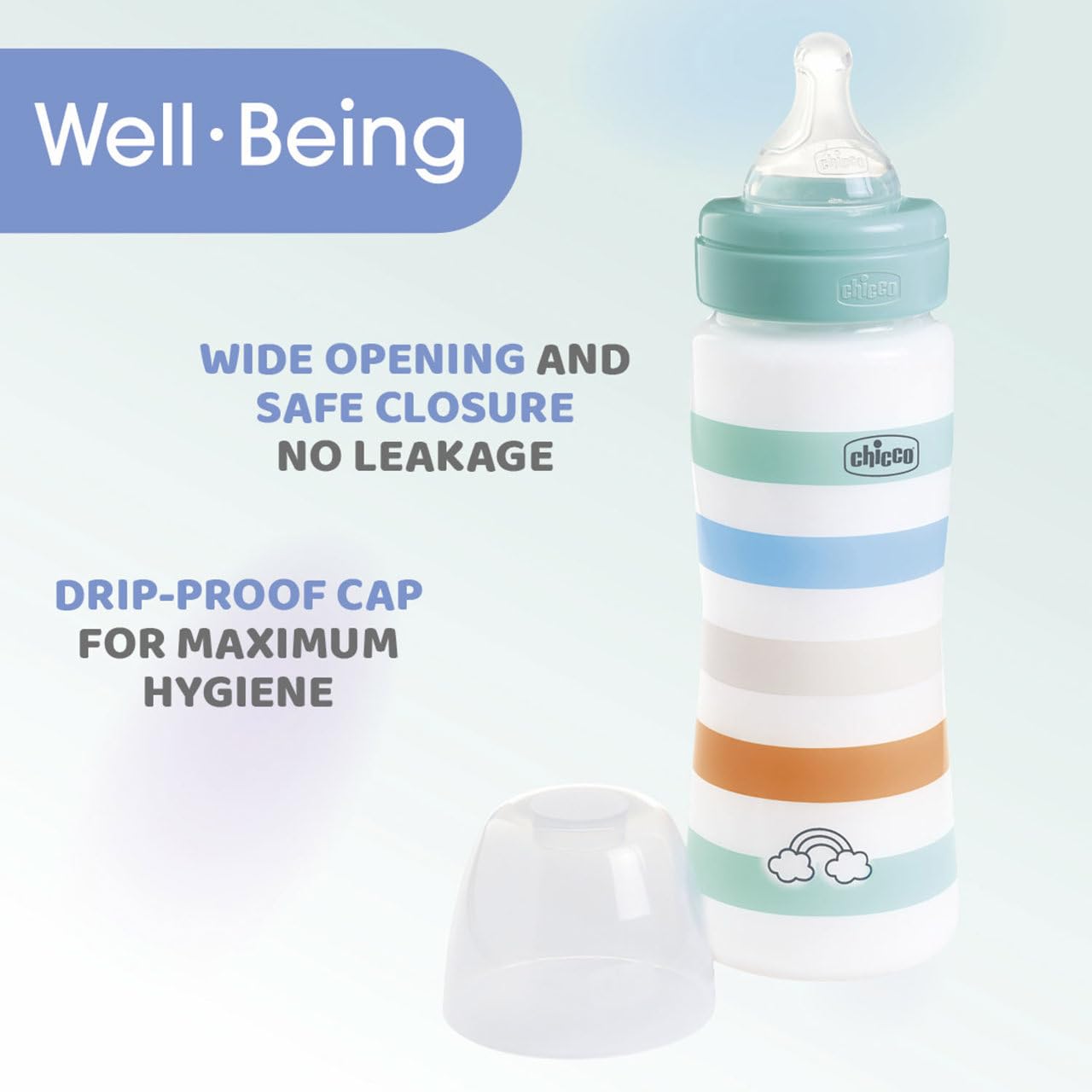 chicco-well-being-babyflasche-330-ml-orange-schneller-fluss image 4