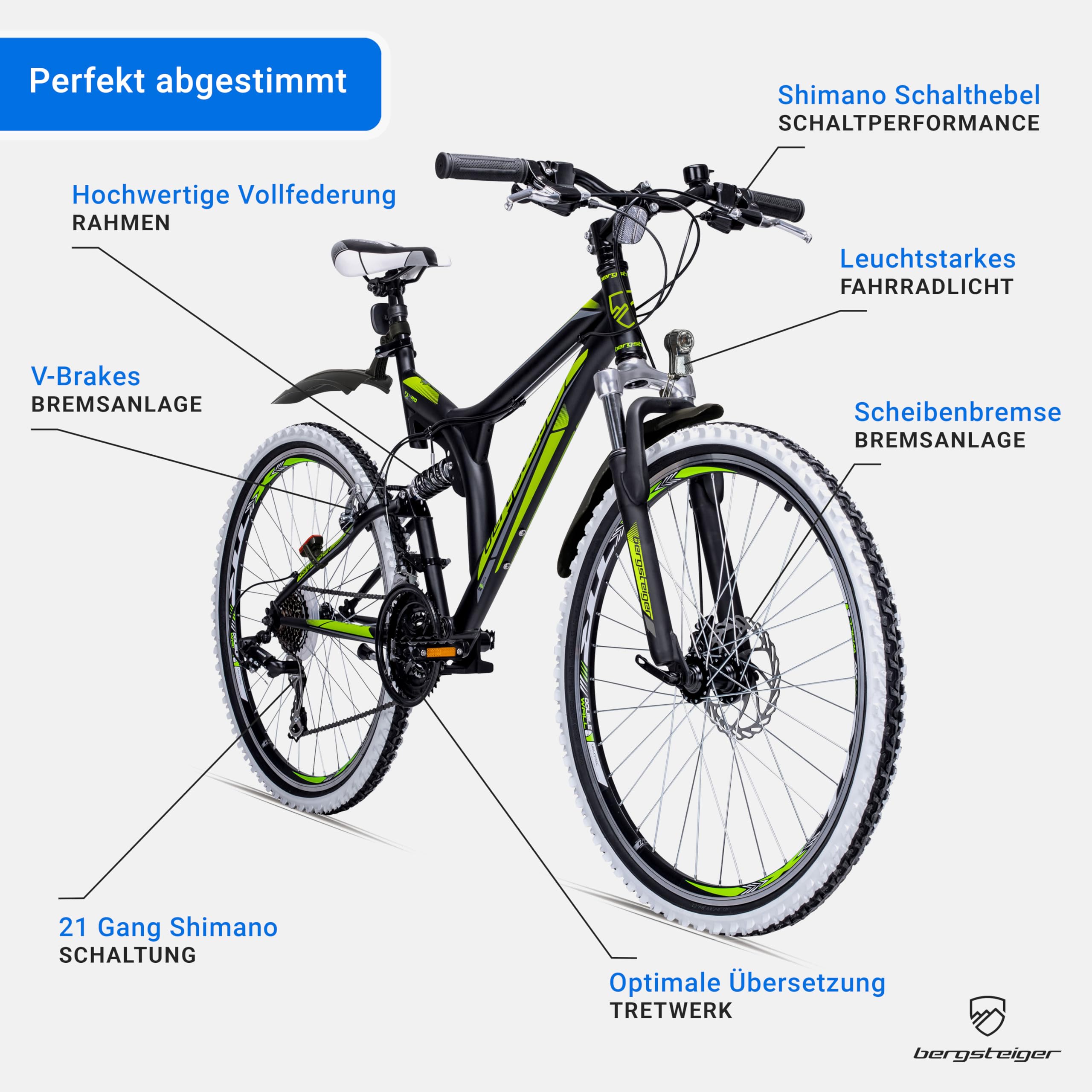 bergsteiger-phoenix-26-zoll-fully-mtb-21-gang-toxic-green image 5