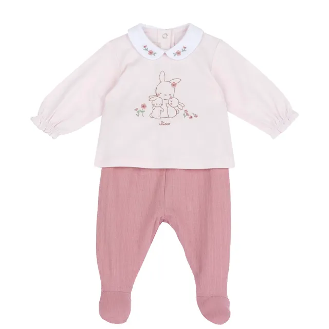 chicco-baby-set-t-shirt-leggings-6-monate-baumwolle-wei image 1
