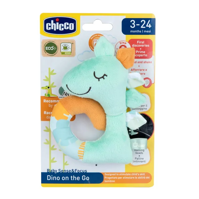 chicco-soft-rassel-dinosaurier-babyrassel-recycelt-3-24-monate image 1