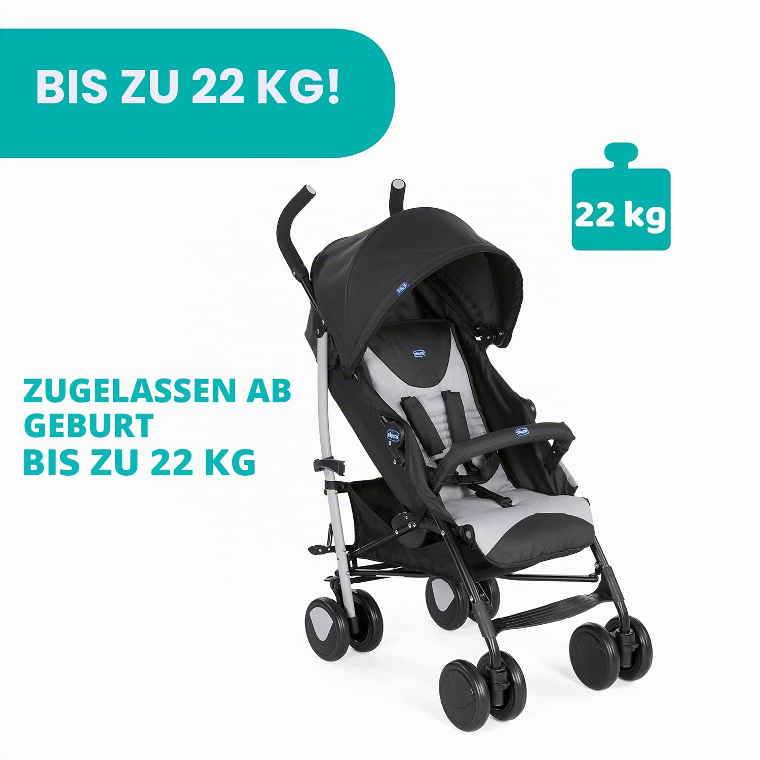 chicco-echo-buggy-schwarz-liegeposition-22-kg image 3