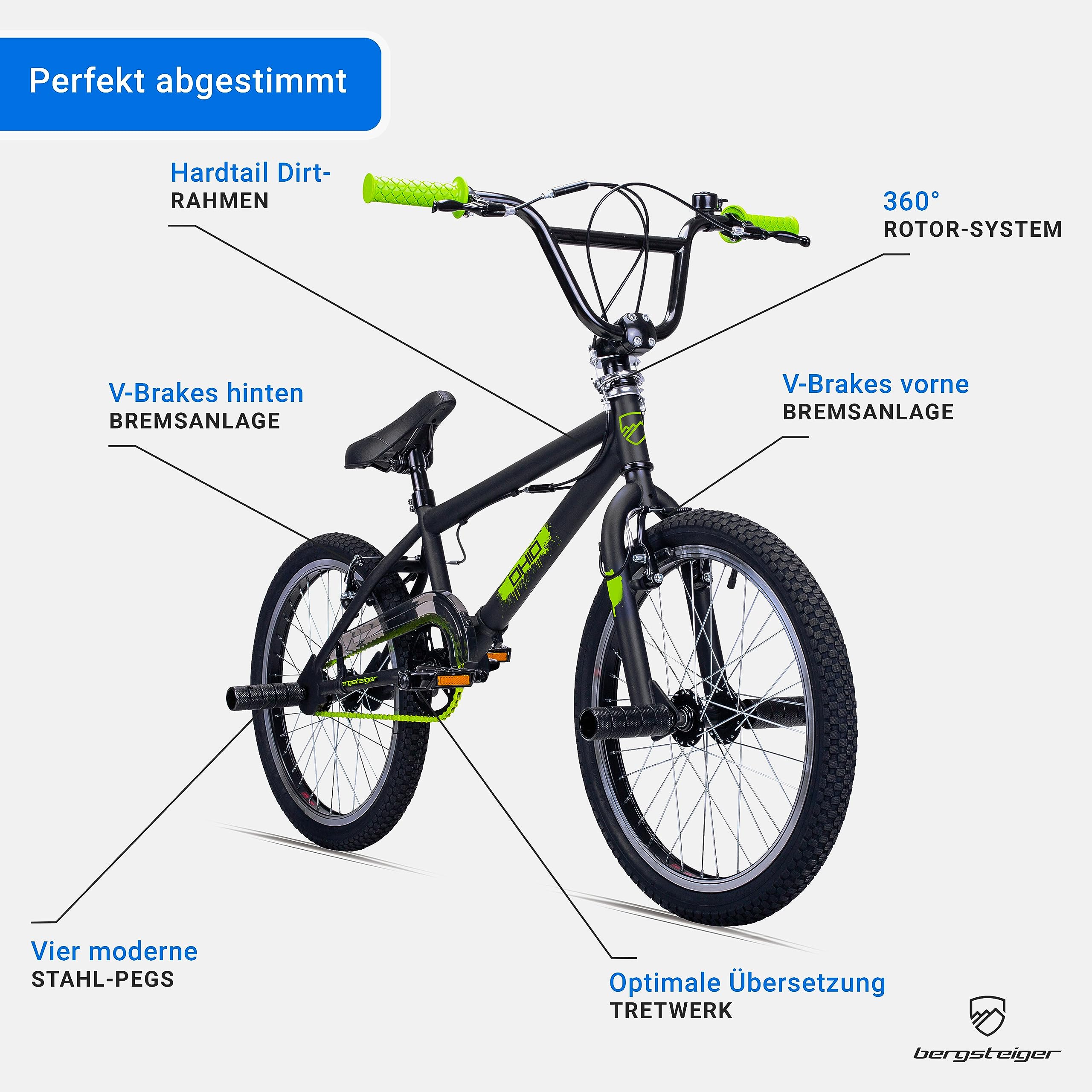 bergsteiger-ohio-20-zoll-bmx-freestyle-toxic-green-matt-mit-rotor image 5