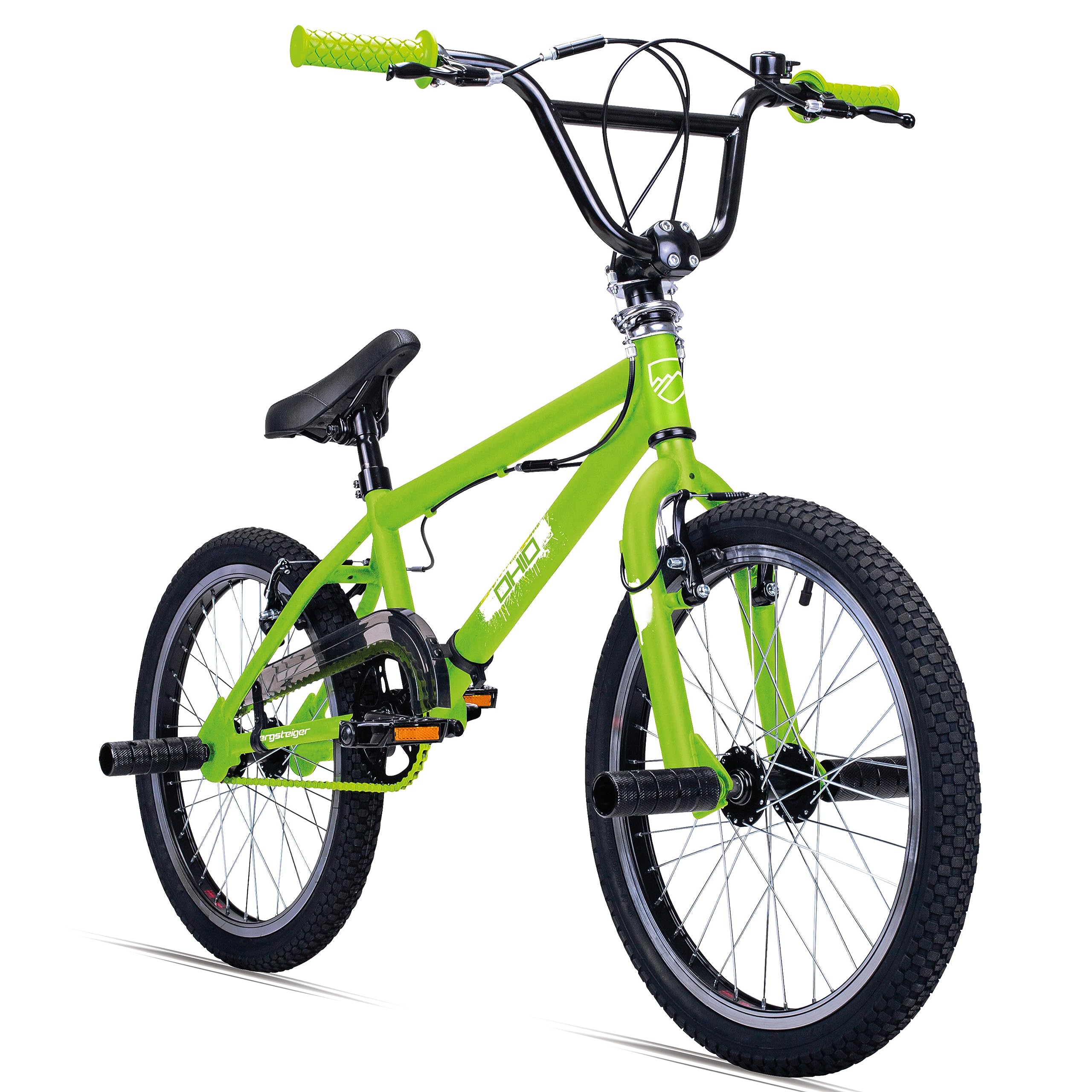 bergsteiger-ohio-20-zoll-bmx-freestyle-toxic-green-matt-mit-rotor image 1