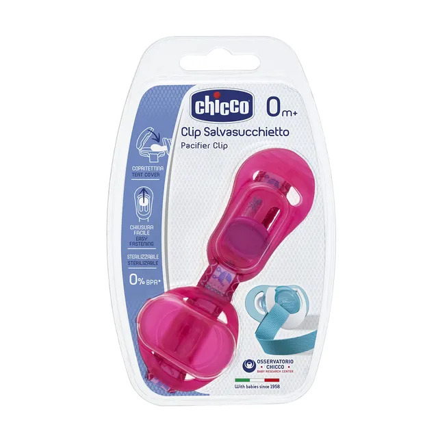 chicco-schnullerband-mit-saugerschutz-rosa-clip-klettband image 1