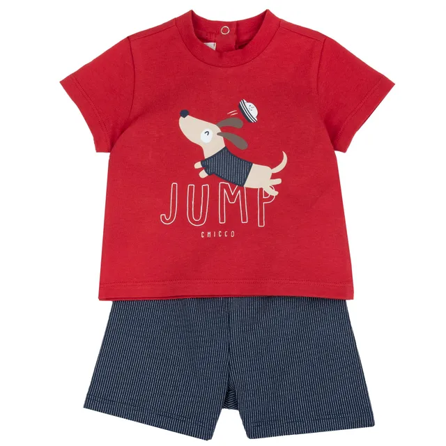 chicco-baby-set-t-shirt-shorts-12-monate-mehrfarbig image 1