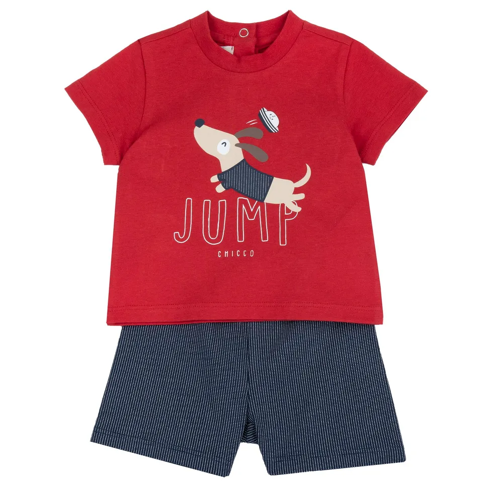 chicco-baby-set-t-shirt-shorts-12-monate-mehrfarbig image 1