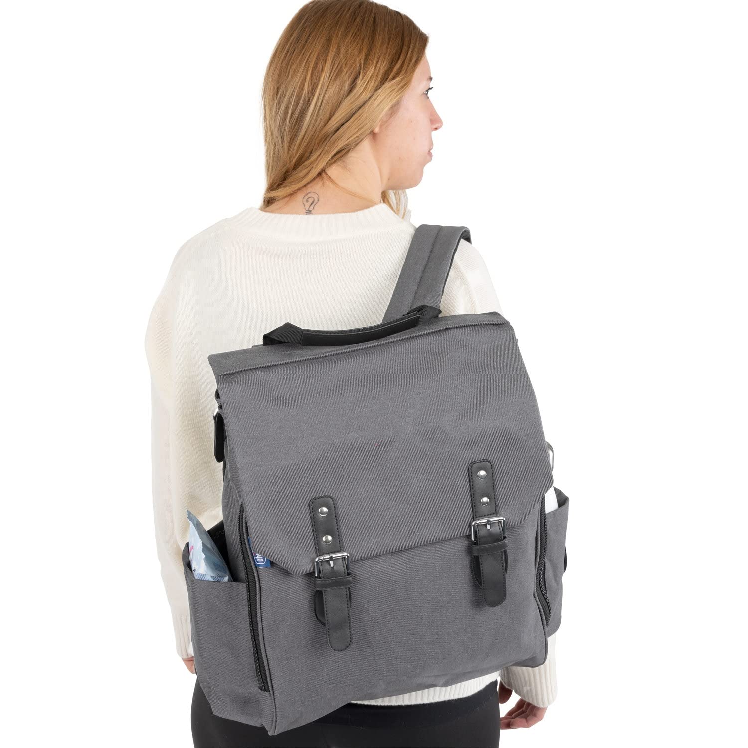 chicco-wickelrucksack-elterntasche-monochrom-mit-wickelunterlage image 2