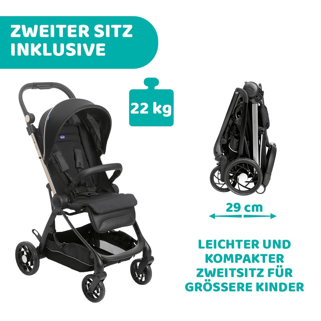 chicco-one4ever-kinderwagen-0-4-jahre-schwarz-22-kg image 8