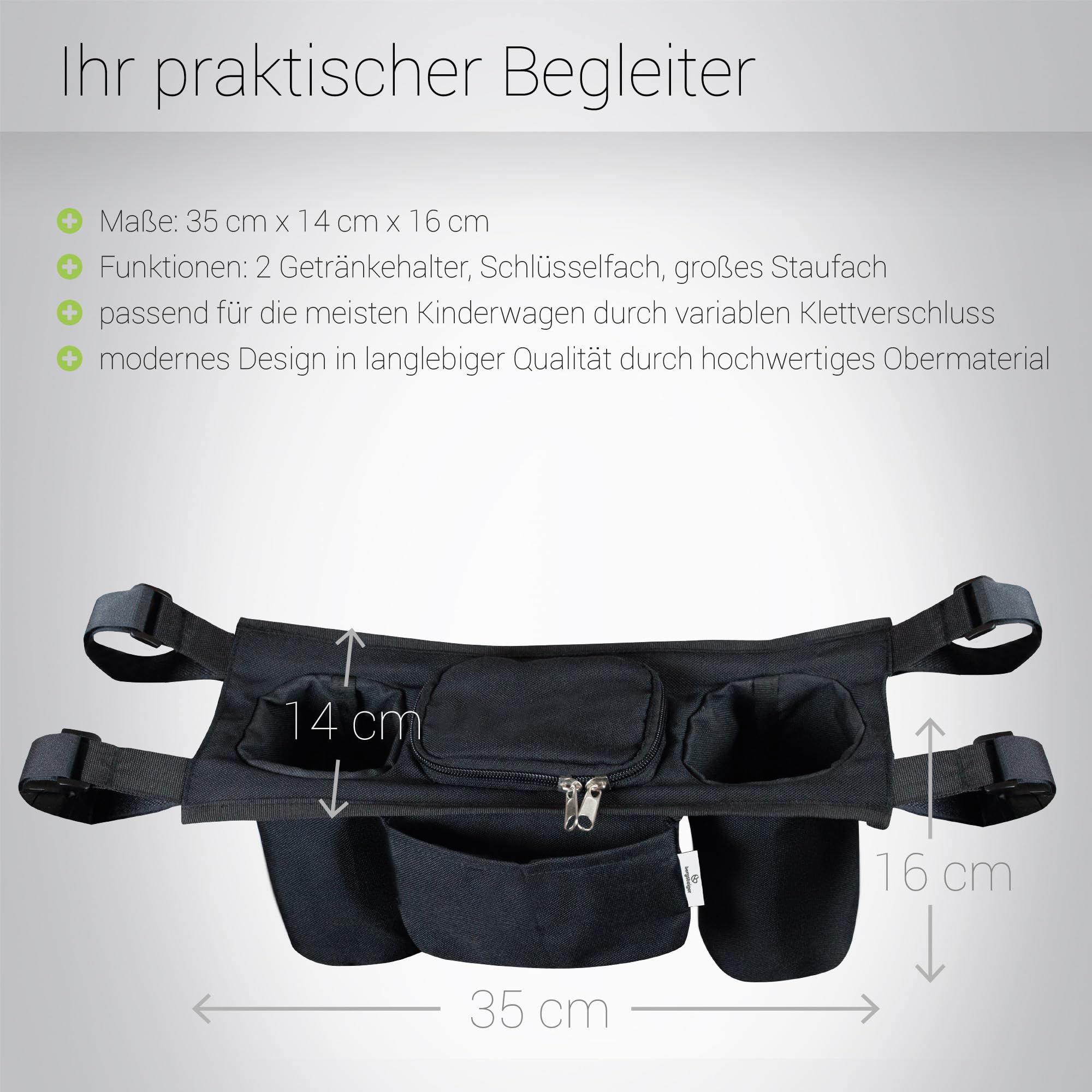 bergsteiger-organizer-basic-kinderwagen-tasche-universal-schwarz image 2