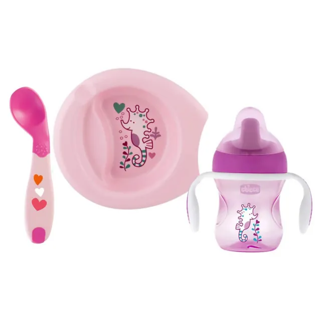 chicco-geschenkset-6-geschirrset-teller-becher-l-ffel image 1