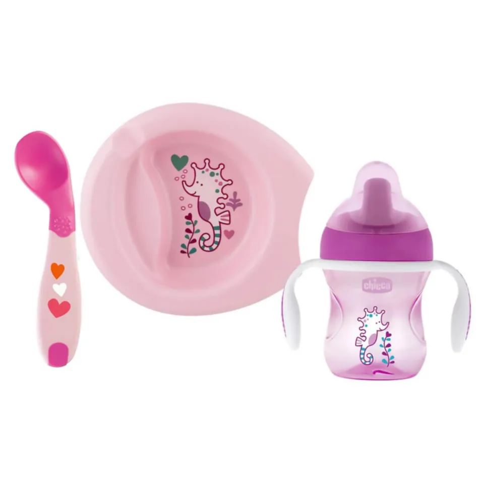 chicco-geschenkset-6-geschirrset-teller-becher-l-ffel image 1