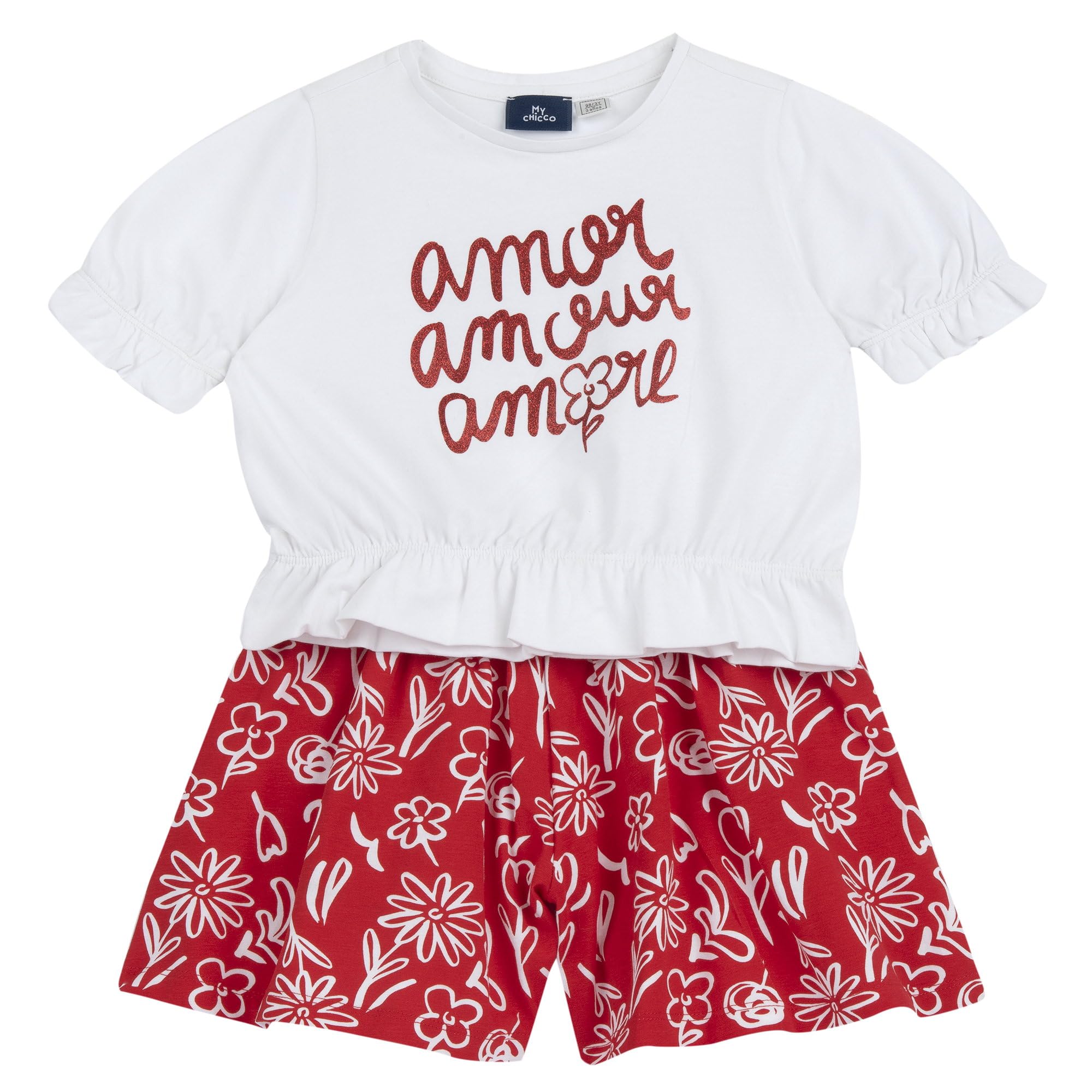 chicco-m-dchen-set-t-shirt-shorts-sommer-kinderkleidung image 7
