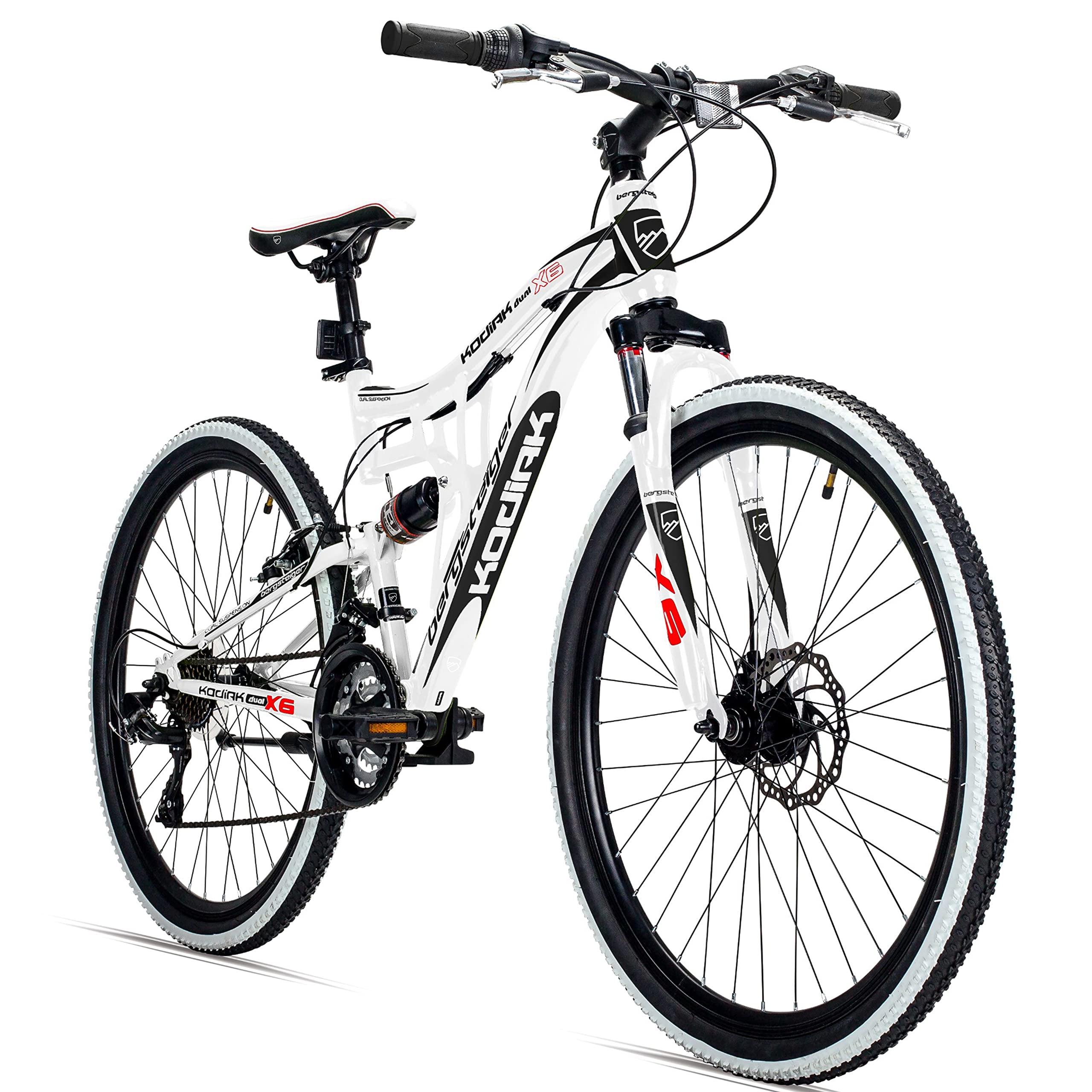 bergsteiger-kodiak-fully-mtb-24-zoll-grau-pink-21-gang image 1