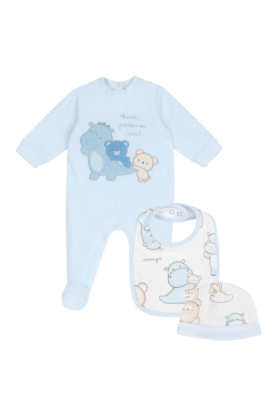 chicco-geschenkset-neugeborene-azurblau-0-24-monate-baumwolle image 1