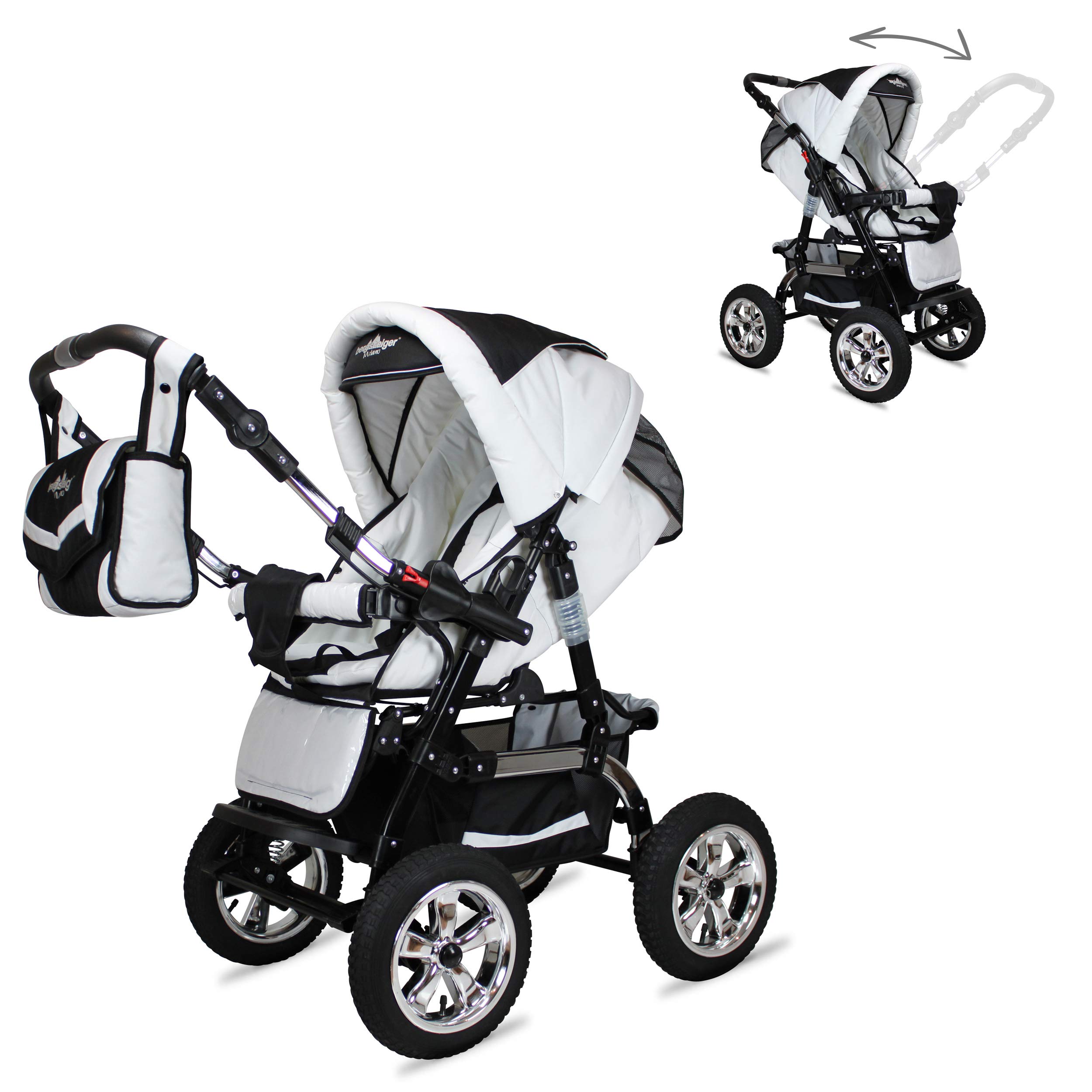 bergsteiger-milano-kombikinderwagen-black-edition-10-tlg-mit-autositz image 5