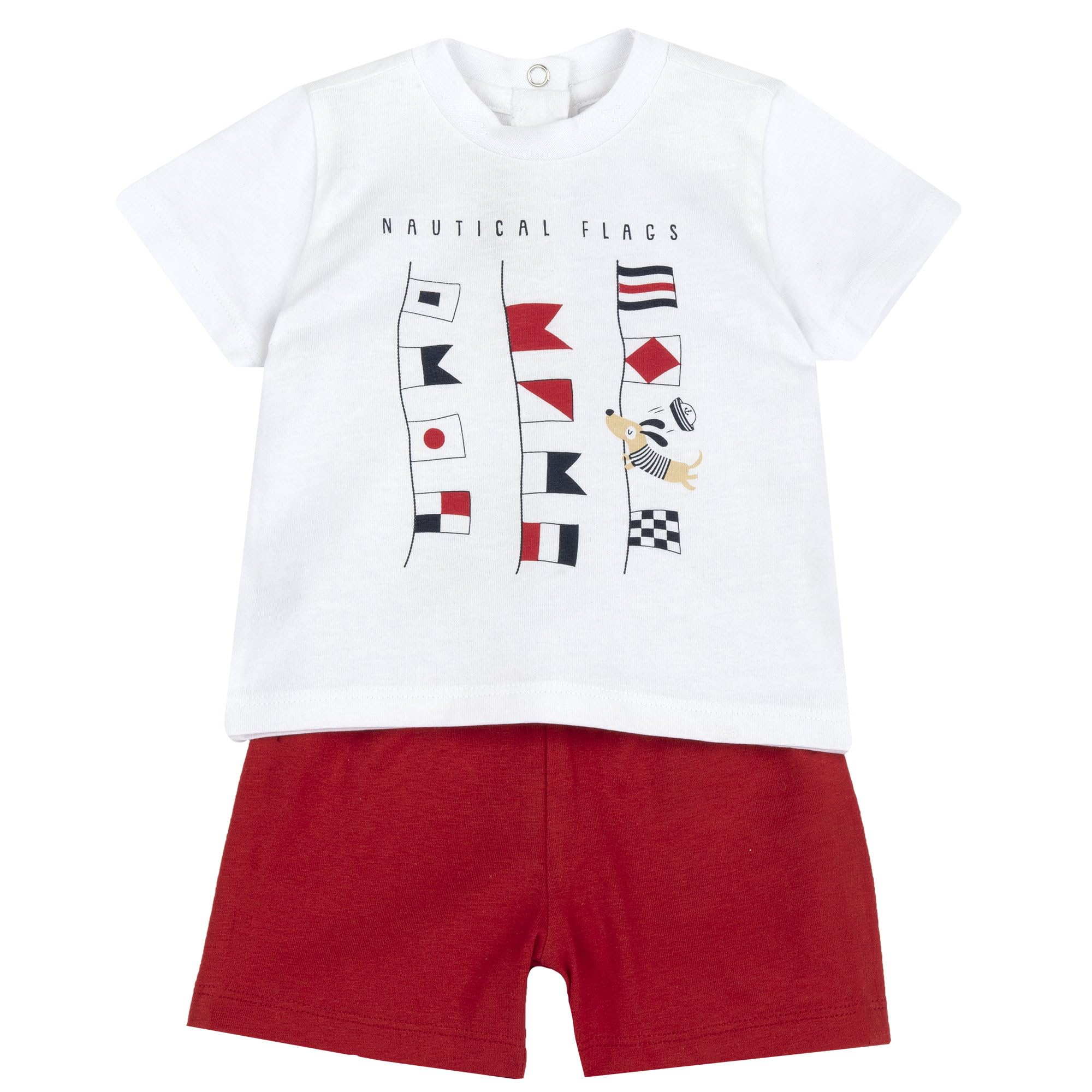 chicco-baby-set-t-shirt-shorts-babykleidung-9-monate-weich image 1