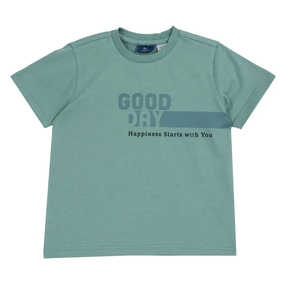 chicco-t-shirt-jungen-4-jahre-dunkelgr-n-kurzarm-baumwolle image 1