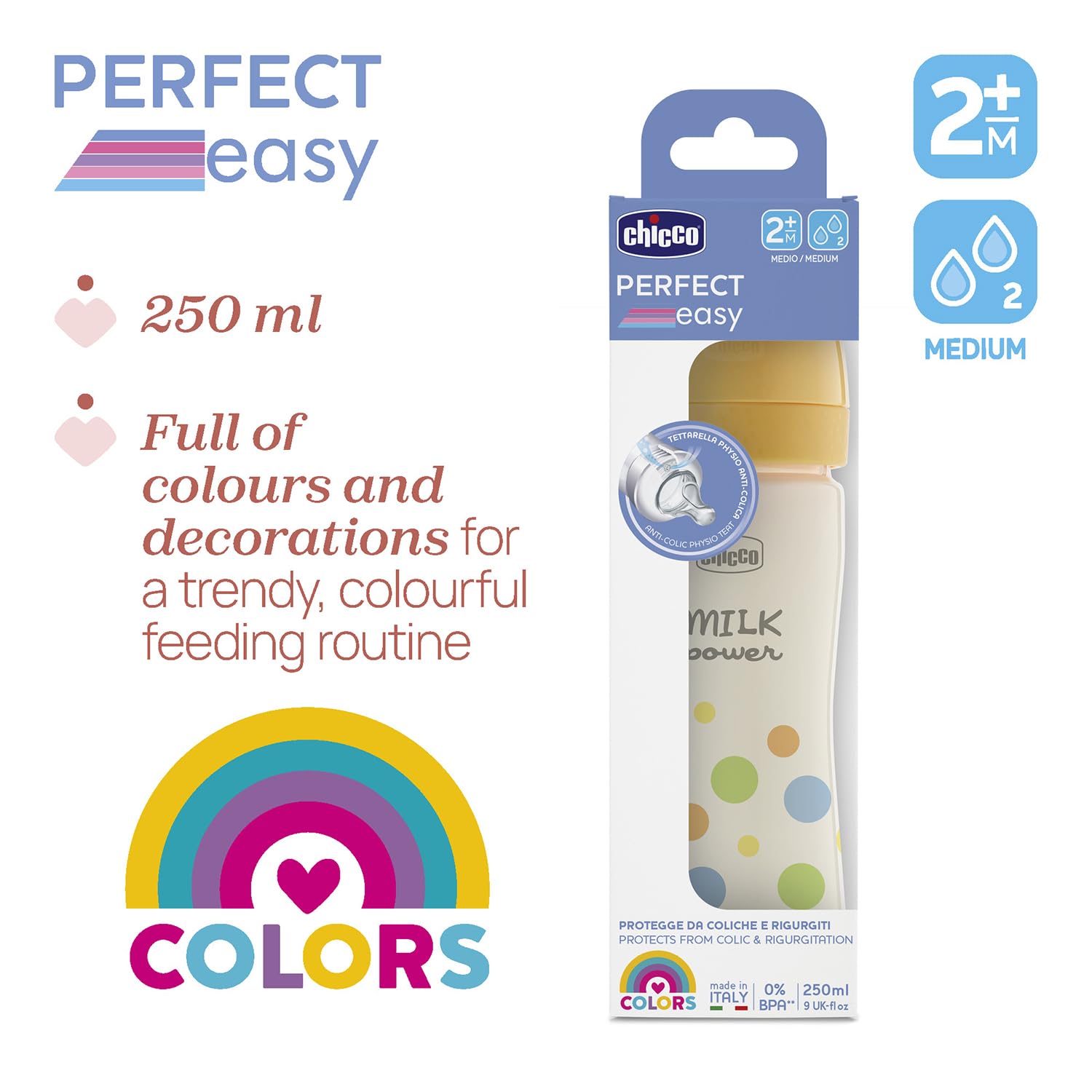 chicco-perfect-easy-babyflasche-250-ml-medium-flow-anti-kolik image 6