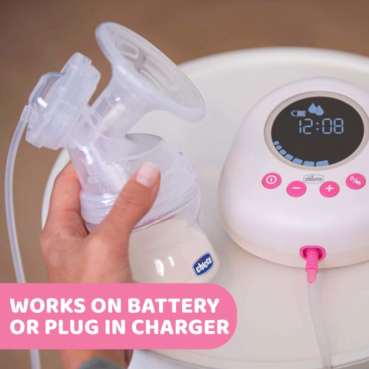 chicco-elektrische-milchpumpe-wei-150-ml-10-stufen-lcd image 7
