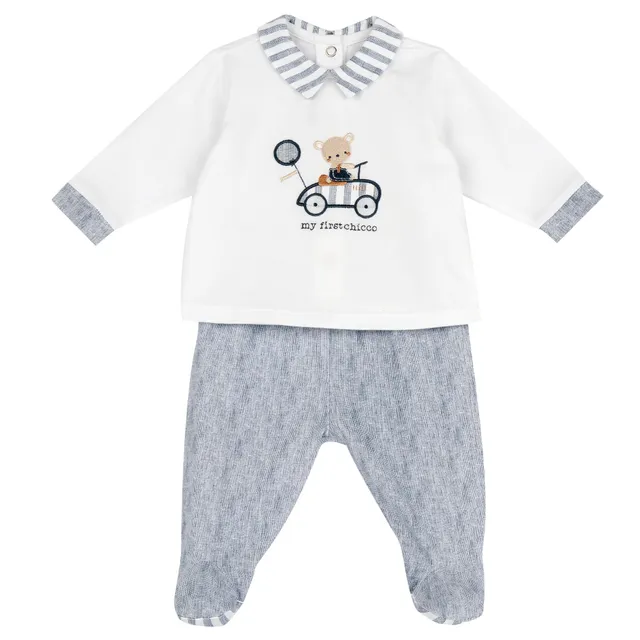 chicco-baby-set-t-shirt-leggings-baumwolle-hellblau image 1