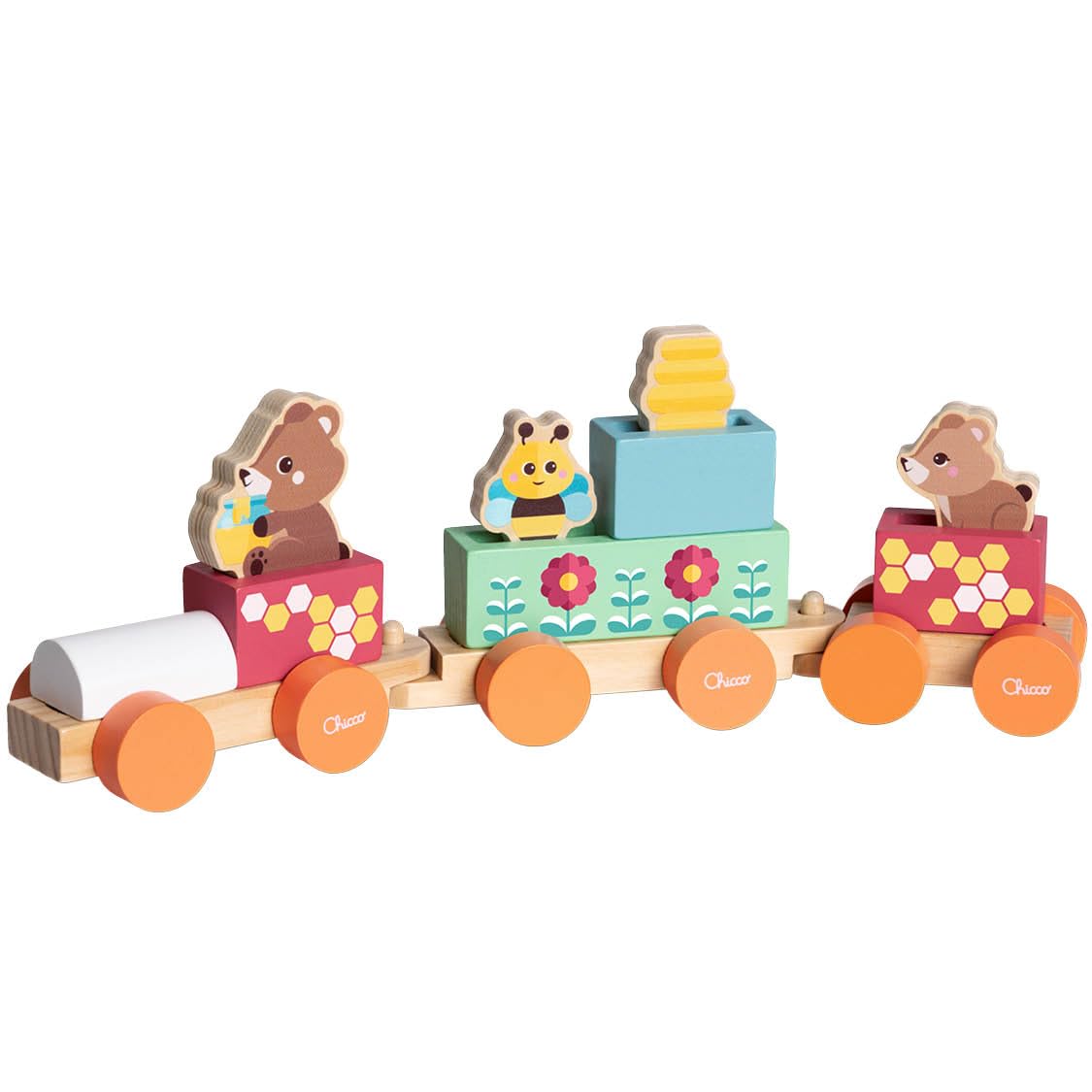 chicco-my-wood-friends-teddyb-r-zug-holzspielzeug-ab-2-j image 1