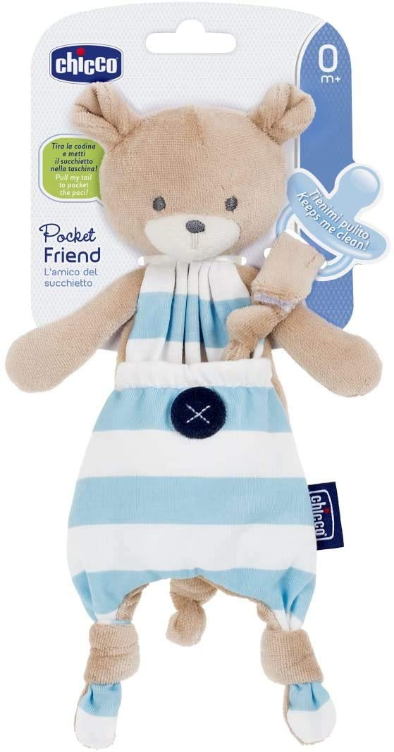 chicco-pocket-friend-schnullerhalter-b-r-blau-kuscheltier image 4
