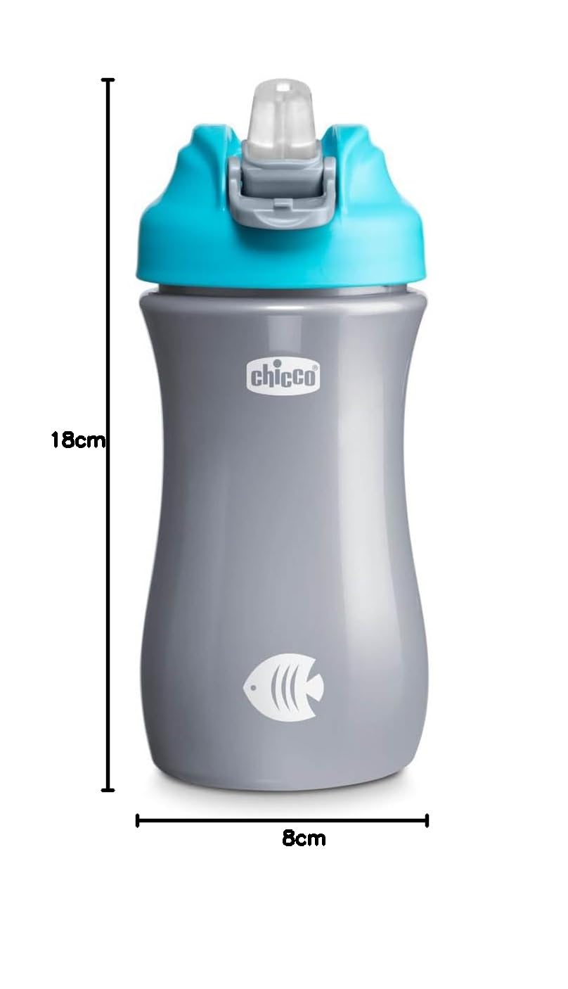 chicco-pop-up-cup-trinkbecher-350-ml-hellblau-silikon image 4