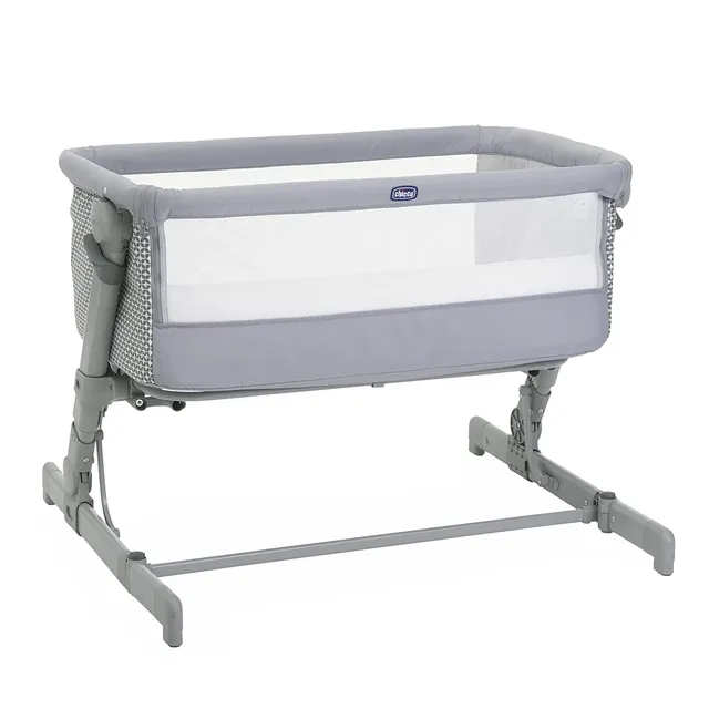 chicco-next2me-go-beistellbett-hellgrau-mit-matratze image 1