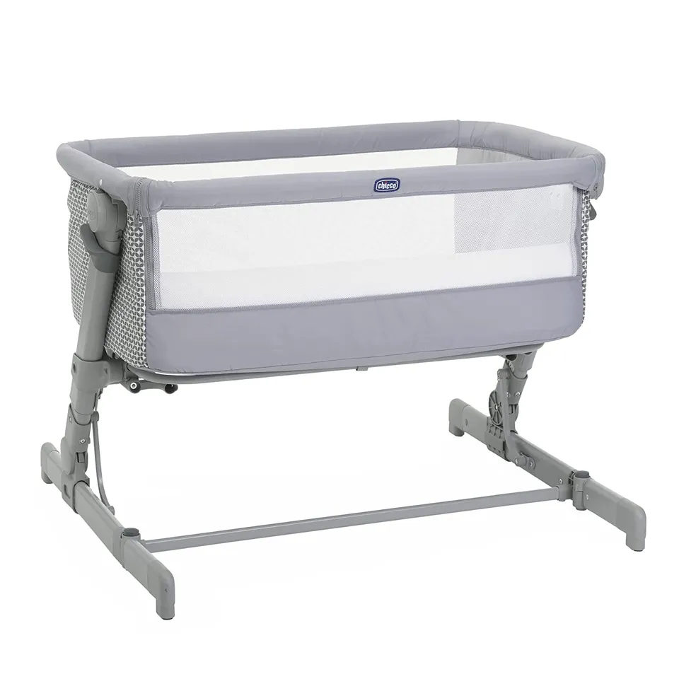 chicco-next2me-go-beistellbett-hellgrau-mit-matratze image 1